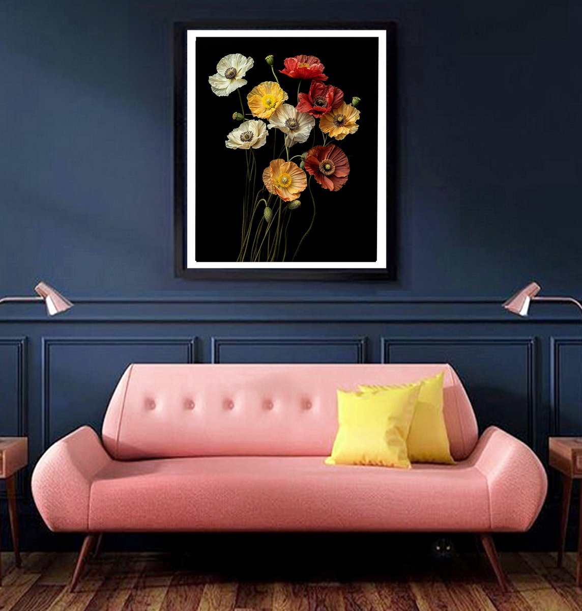 Photorealistic Botanical Photograph By Michael Filonow, 24 X 30", Poppies 33, Original Artwork