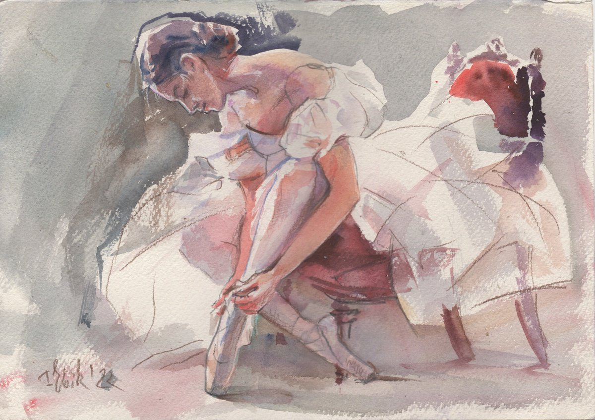 Dreaming of ballet #2 (female ballet dancer) by Irina Bibik-Chkolian