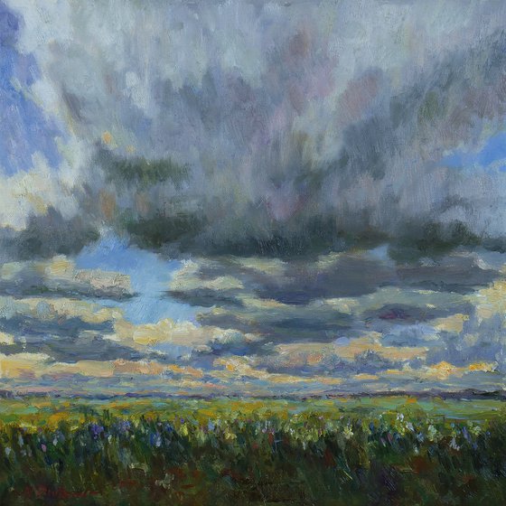 Beautiful Sky Clouds - sky landscape painting