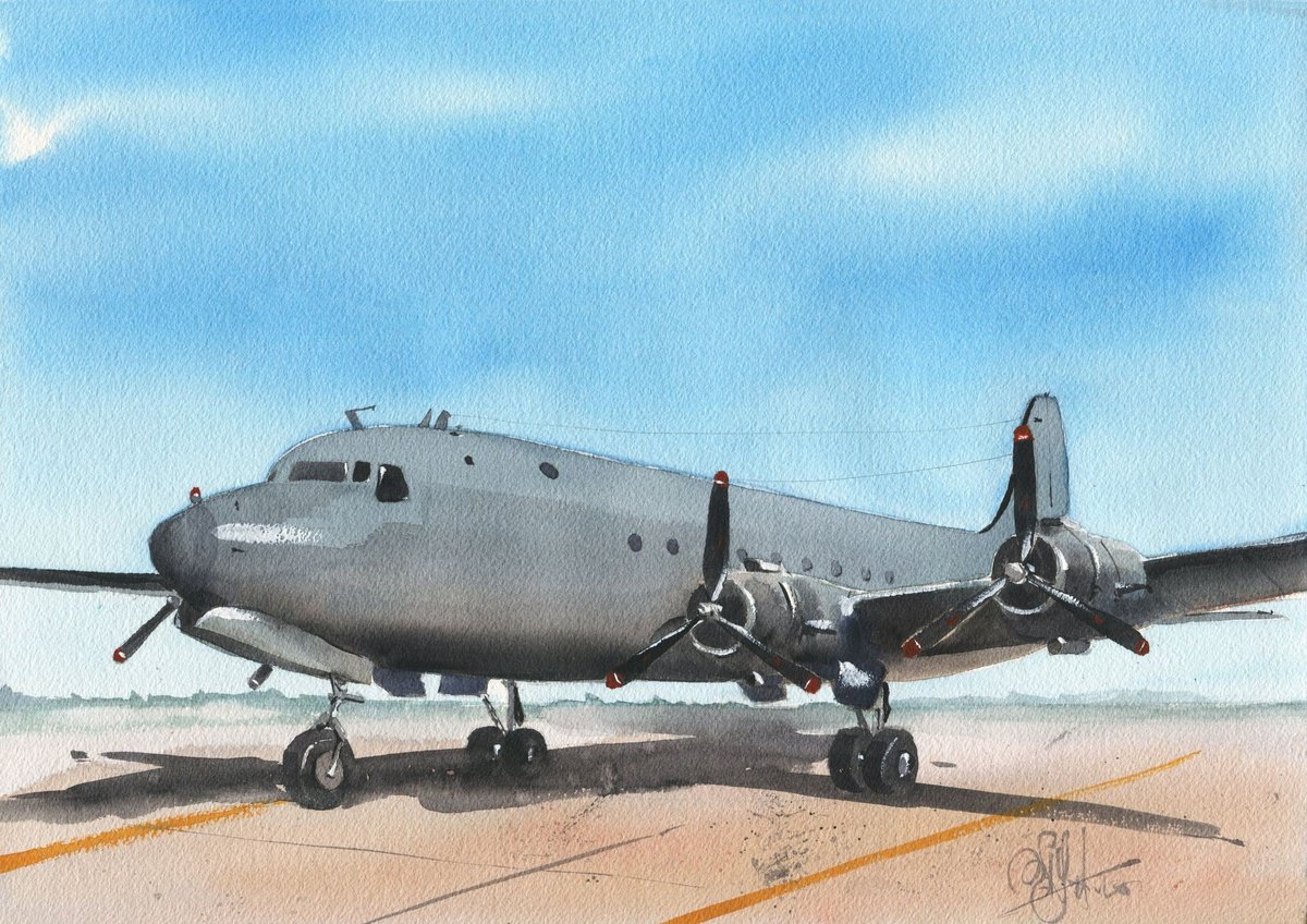 Airplane Douglas DC-4 by Oleksii Iakurin