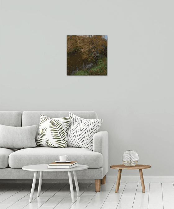 Silence Of Autumn - river autumn landscape painting