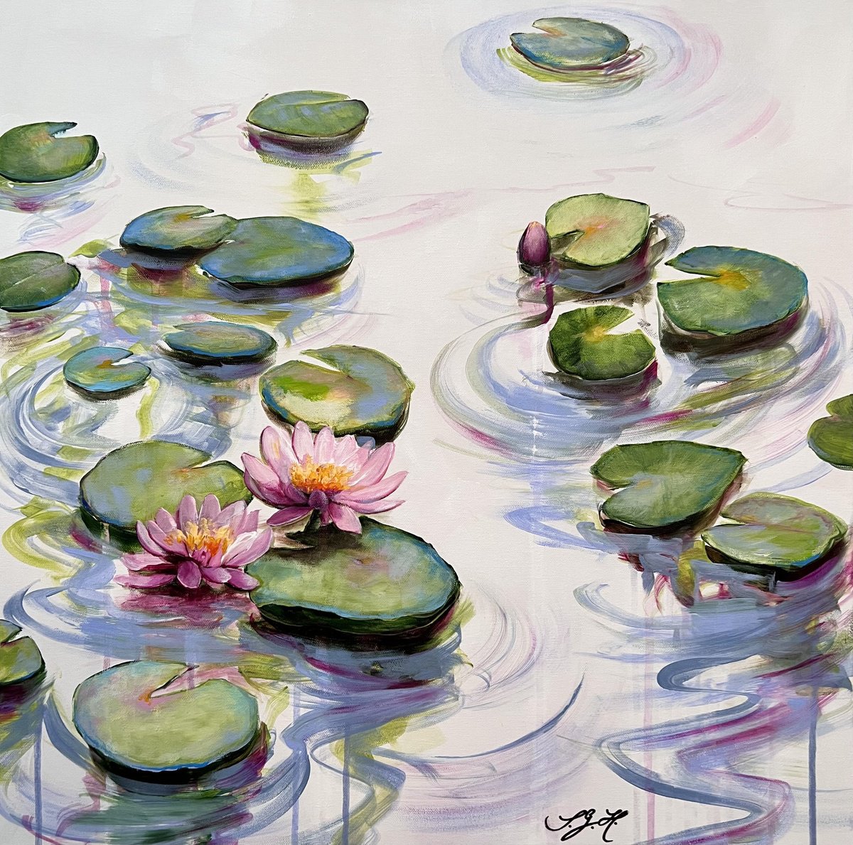 Happy At The Pond 6 by Sandra Gebhardt-Hoepfner
