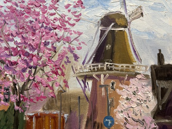Blossoming Trees and Windmill
