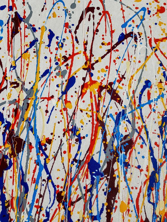 Sprucigi N-39 (H)125x(W)158 cm. Colorful Splash Abstract Painting