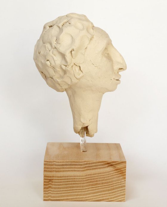 Raul: ceramic portrait sculpture