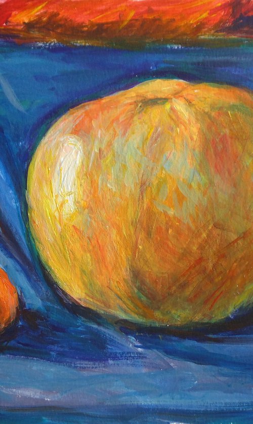 Small tangerine and large grapefruit by Alexander Shvyrkov