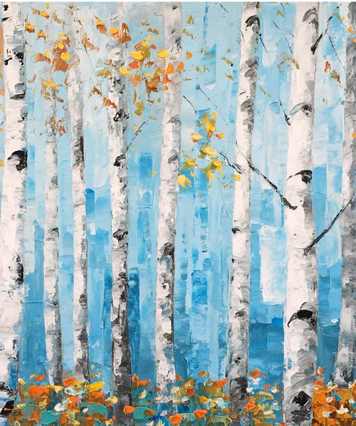 Birch trees forrest z048 by jianzhe chon
