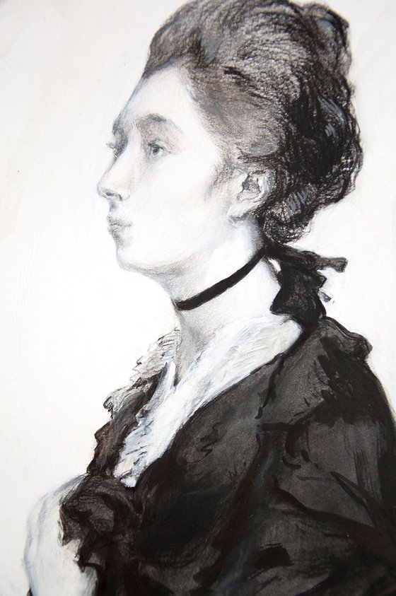 Mary. Portrait after Thomas Gainsborough