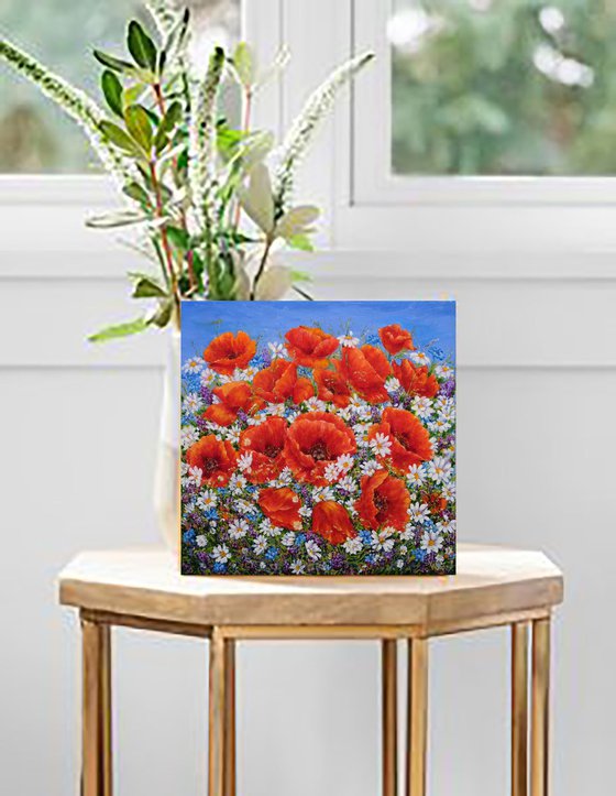 Poppies with Wildflowers.