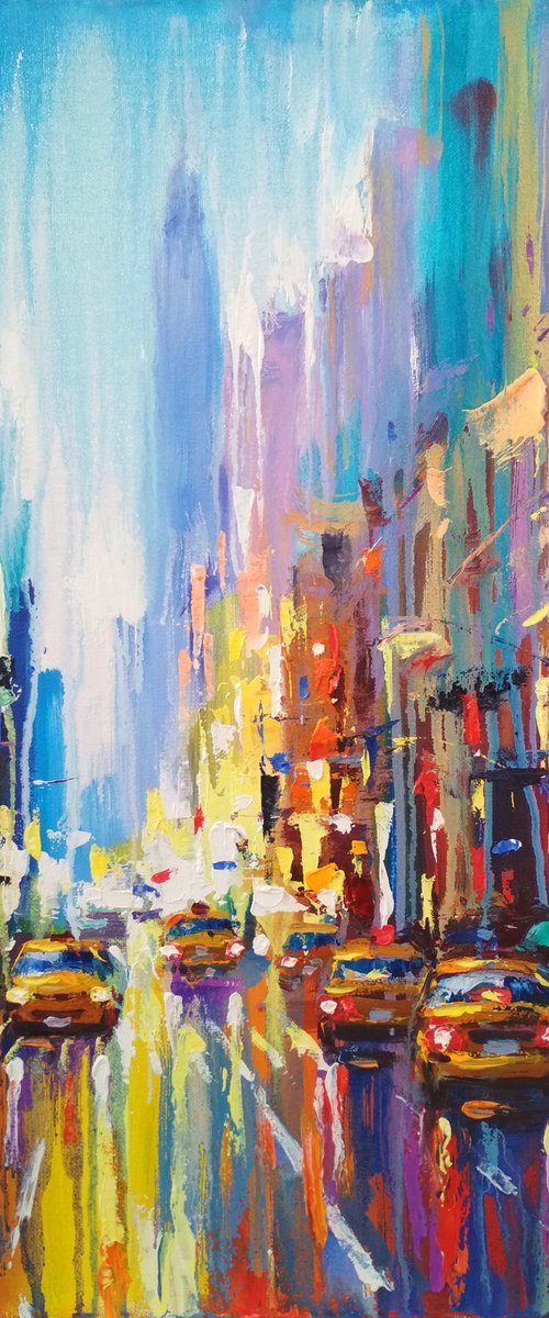 Abstract cityscape (Broadway) by Andrej  Ostapchuk