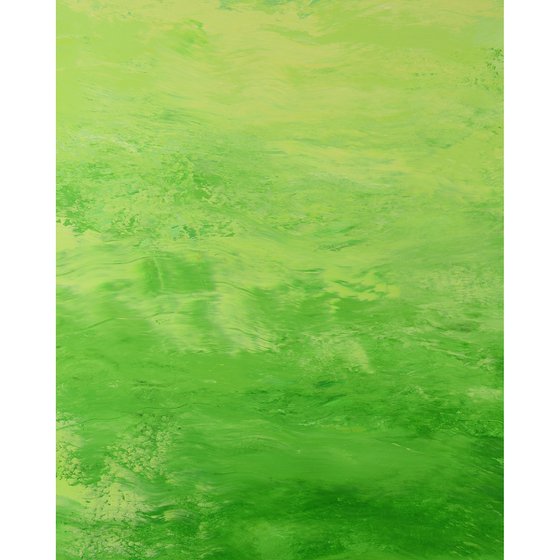 Green Swirl - Modern Green Field Abstract