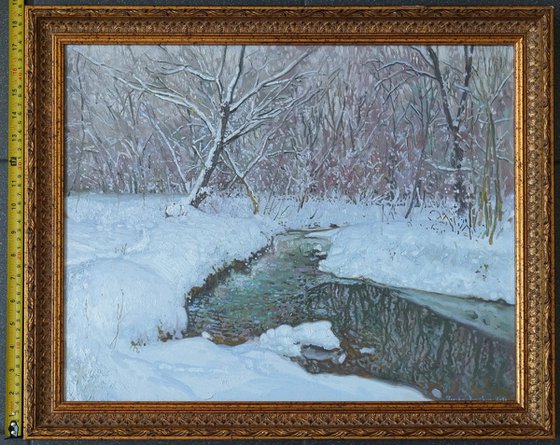 January snow on the Chertanovka River