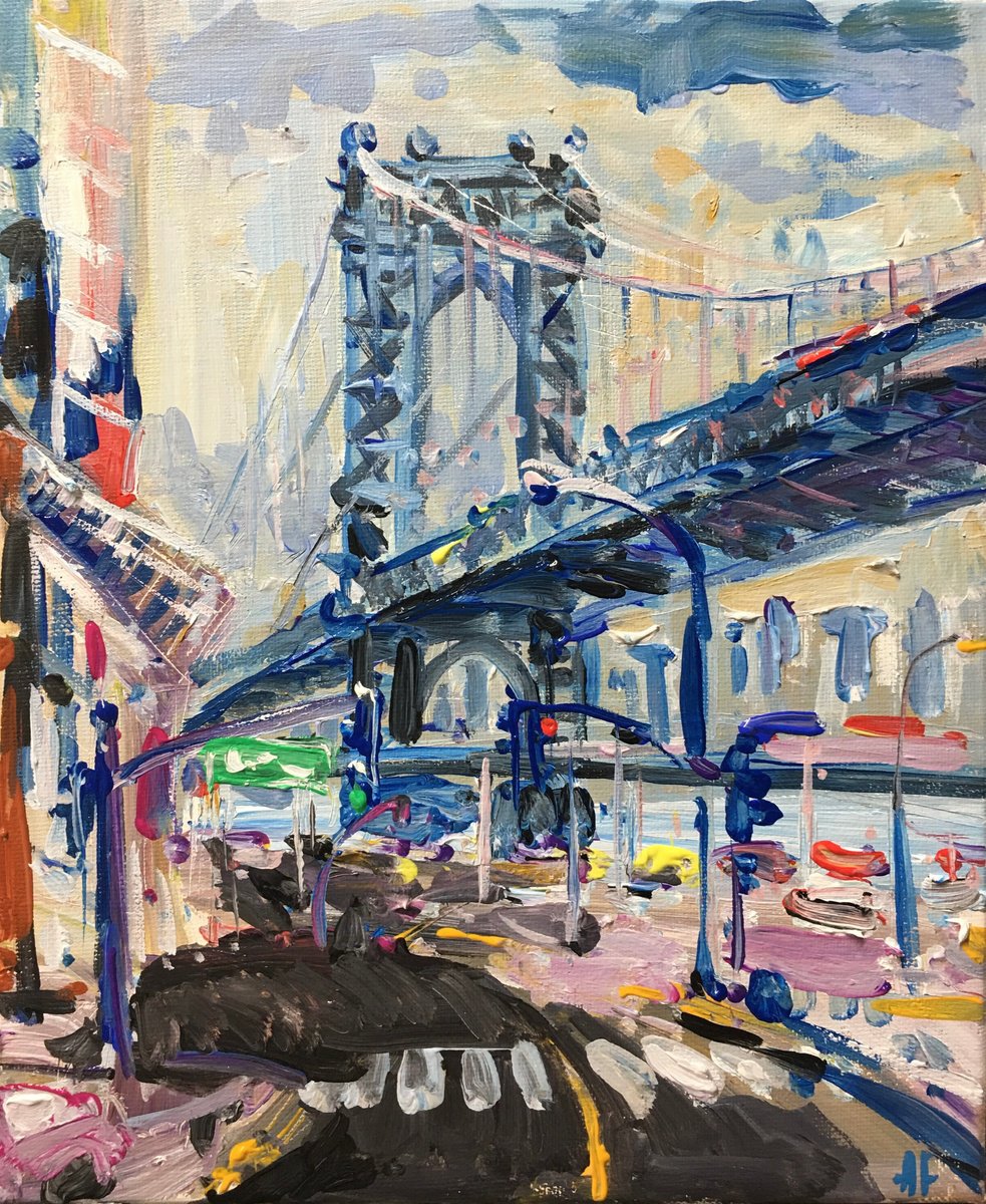 Under Manhattan Bridge - Little Italy New York City by Altin Furxhi