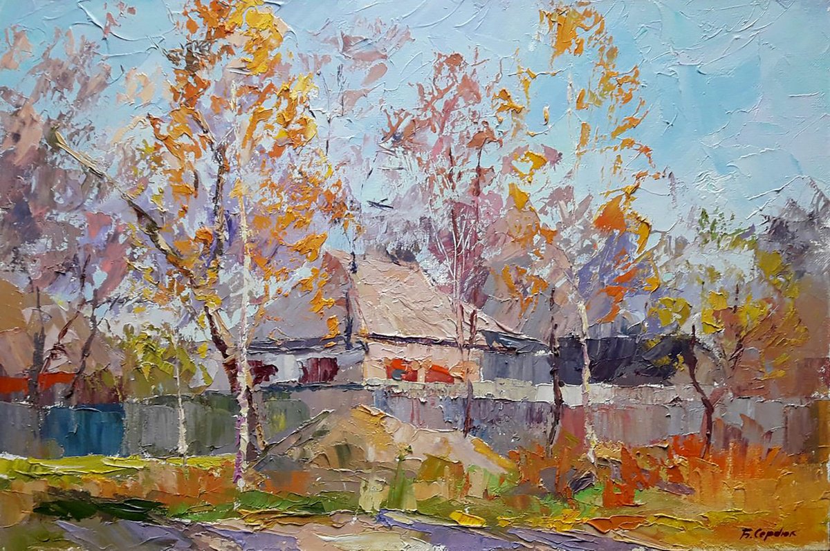 Oil painting Autumn lace Serdyuk Boris Petrovich nSerb838 by Boris Serdyuk