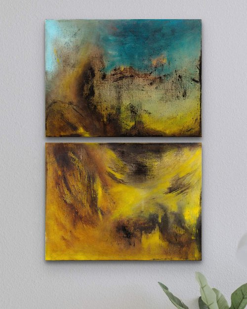 What Hides Beneath / Diptych by Silvia Cherni