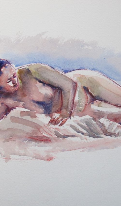 reclining female nude by Rory O’Neill