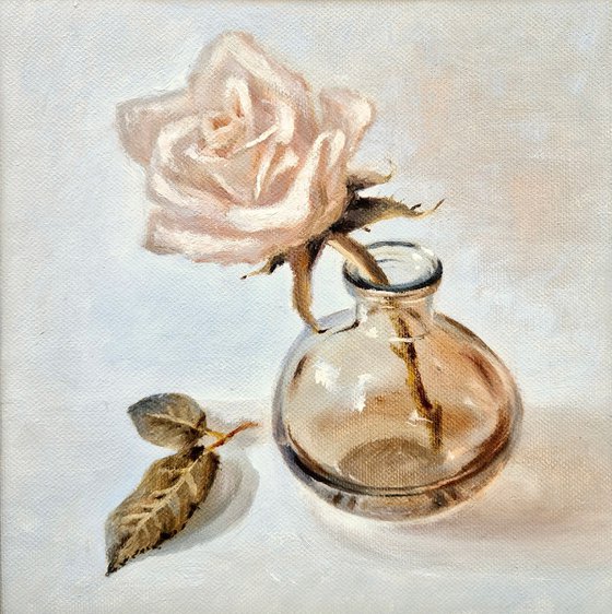 Rose in a Glass Vase