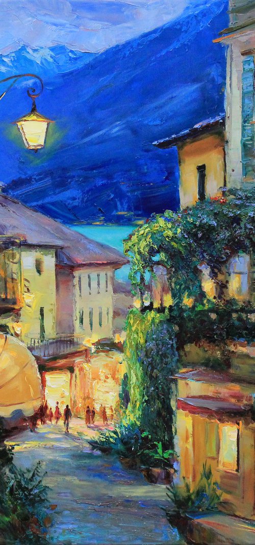 Evening Bellagio Italy by Alisa Onipchenko-Cherniakovska