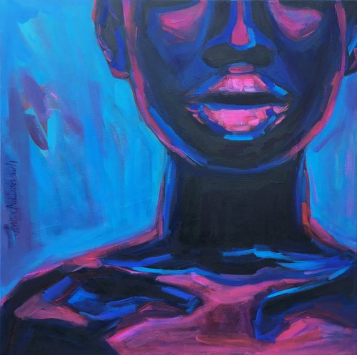 Superpower ▪︎ contemporary African woman's portrait by Anna Miklashevich