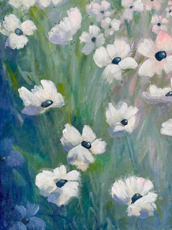 White poppy meadow