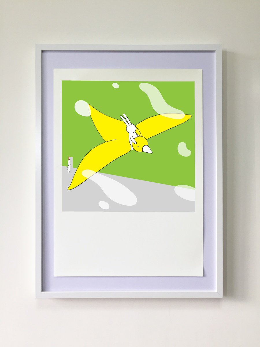 Cartoon Animal Giclee Print By Mr Clement, 17 X 23", Be Home By Sundown, Original Artwork