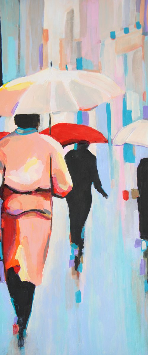 Rainy Town / 70 x 50 cm by Alexandra Djokic