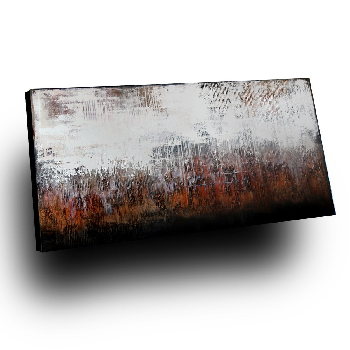 Organic Abstract Acrylic Painting By Inez Froehlich, 63 X 31, Harvest Season, Original Artwork