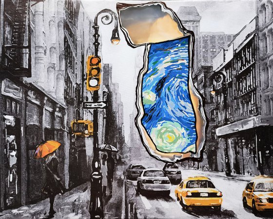 Starry night in New York city