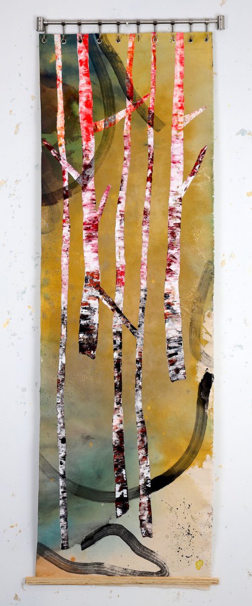 Birch Abstractions by Poovi Art