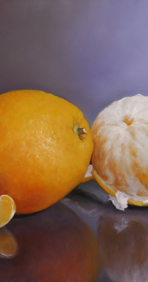 "Still life with oranges" by Gennady Vylusk