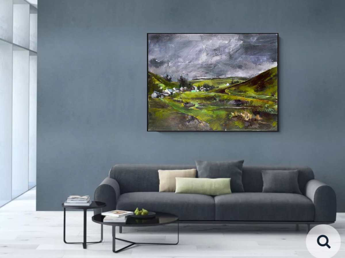 Oil Painting , The Place Where Gold Is Mined By Olha Laptieva, 32 X 24, Artwork For Sale On Artfinder