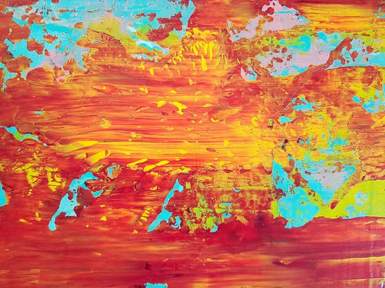 Caribbean evenings - diptych colorful abstract painting