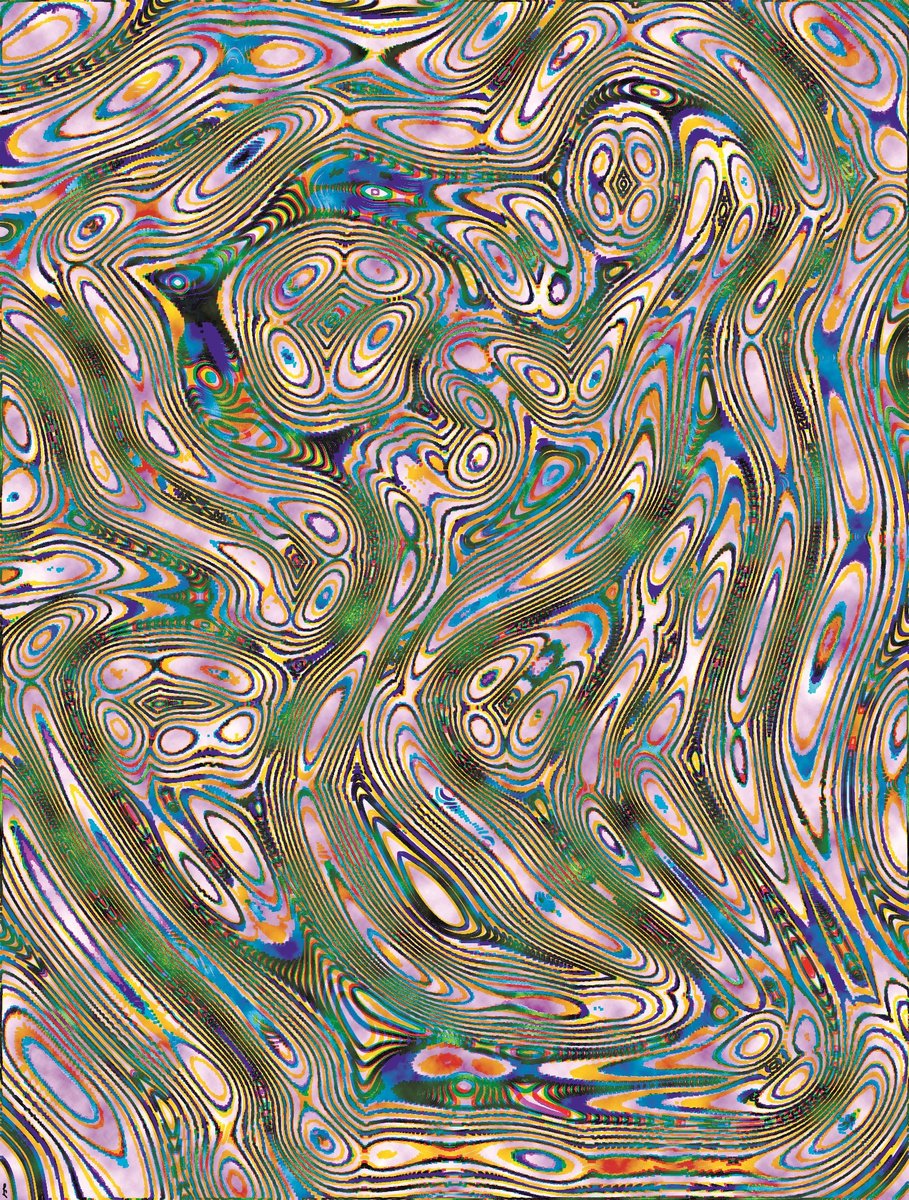 Geometric Abstract Giclee Print By Lia Chechelashvili, 19 X 24", Euphoric Tango, Original Artwork