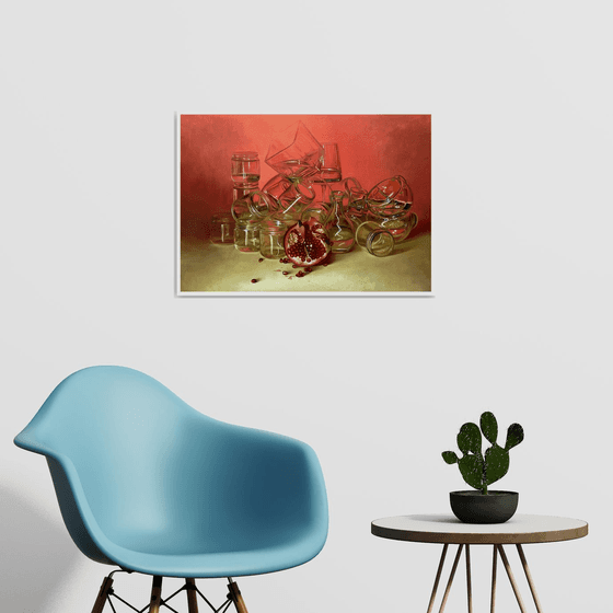 Juicy pomegranate. Still life