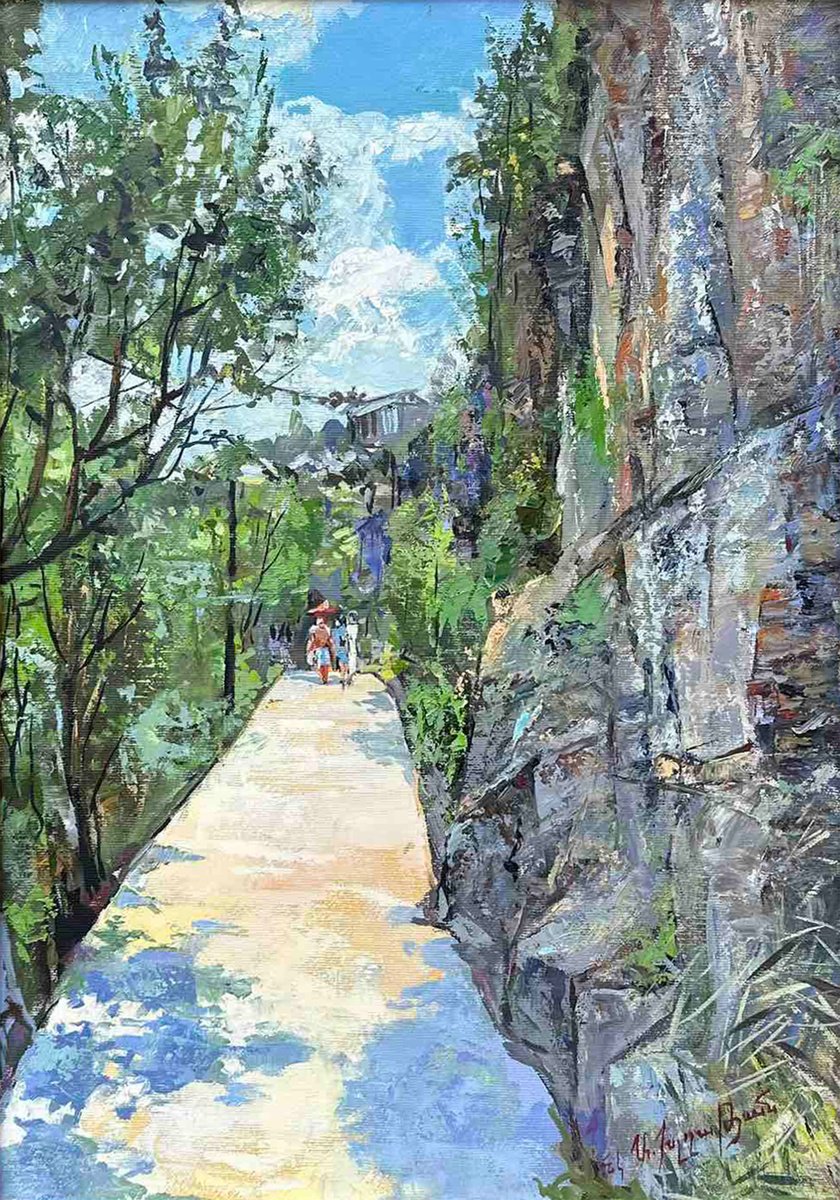 Summer Walk In Jermuk By Aramayis Khlghatyan, 14 X 20, Artwork For Sale On Artfinder