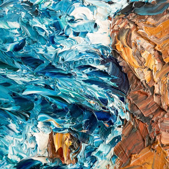Impasto Ocean Wall Painting