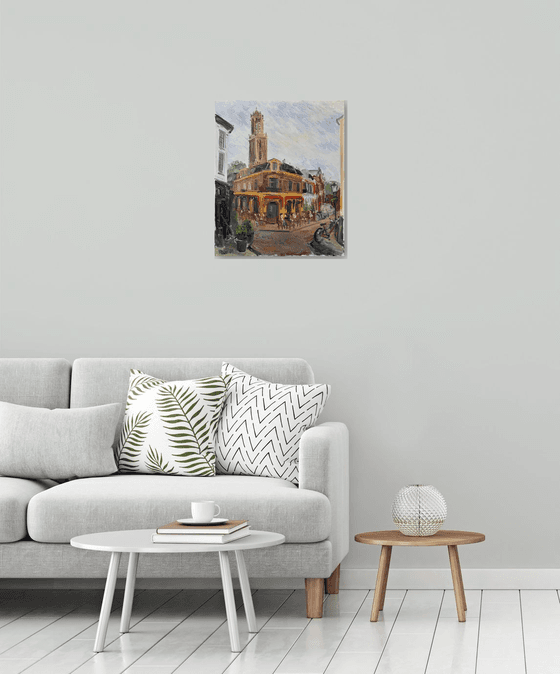 Dutch Street Cafe and Domtoren Utrecht