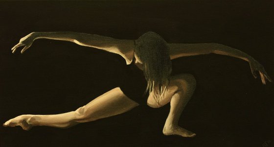 Dancer in the Dark Vol 2, Contemporary Ballerina Painting