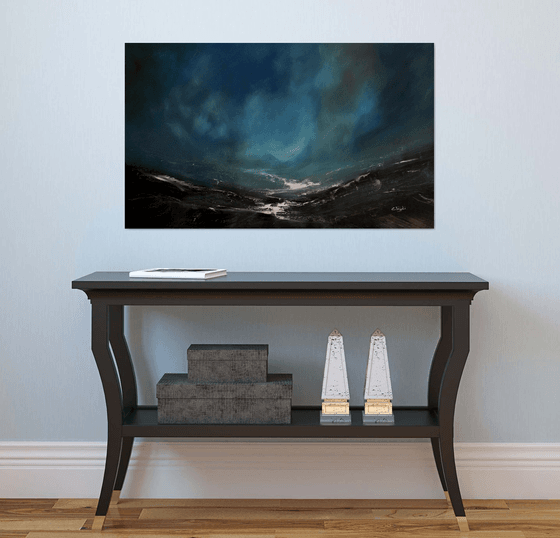 "Lights In The Dark"  - Original abstract landscape