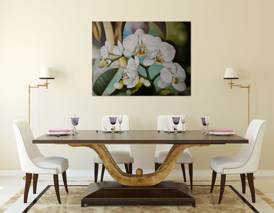 White Orchids Floral