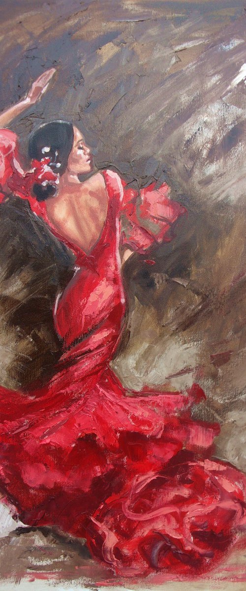 " RED ROSE DANCING " by Monika Luniak