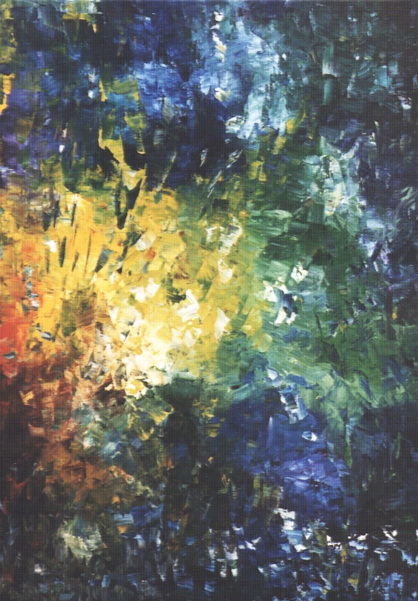 Abstract Landscape Oil Painting By Saroja Van Der Stegen, 24 X 33", Jupiter (Ref#:102-25P), Original Artwork