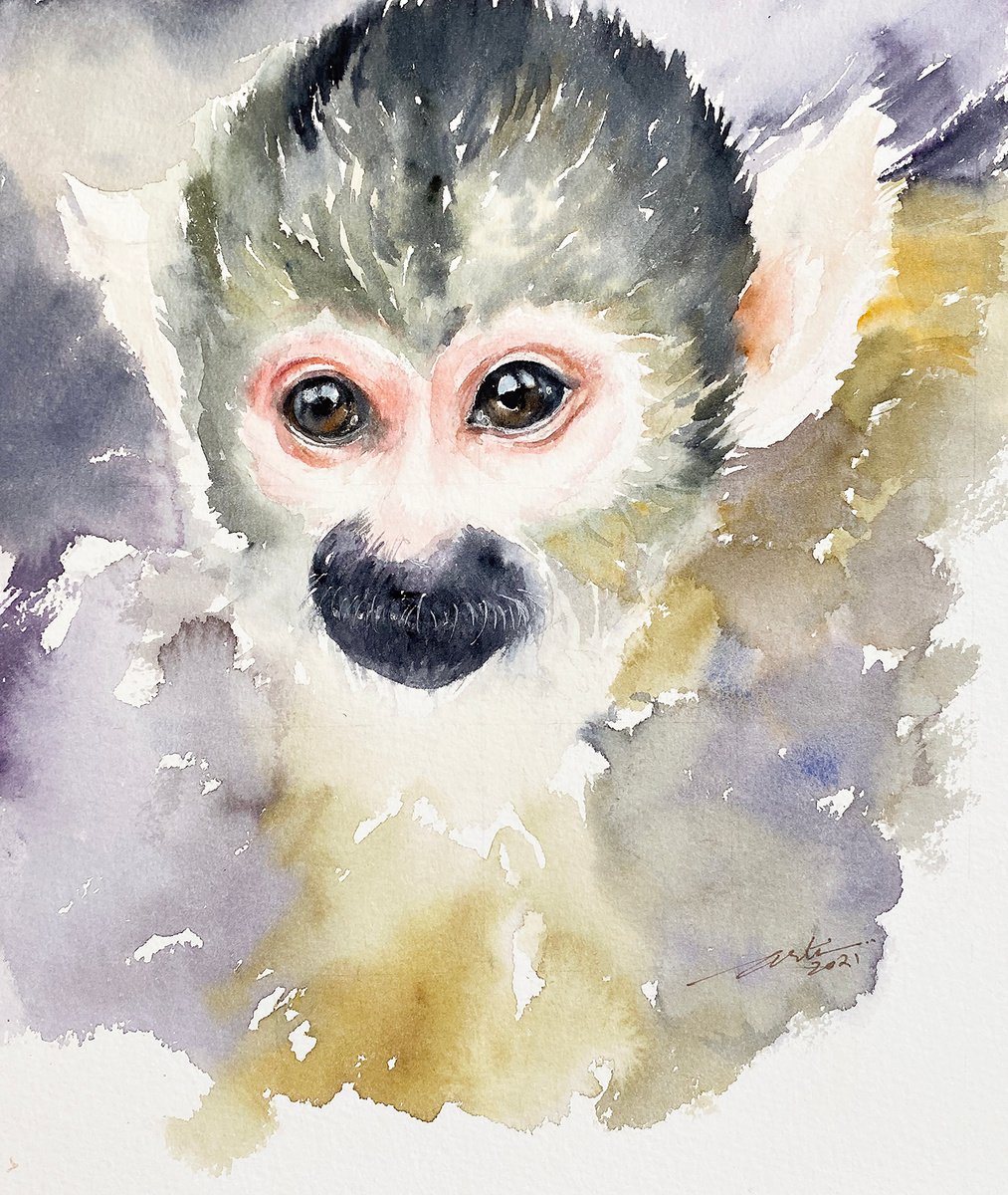 Mica the Squirrel Monkey by Arti Chauhan