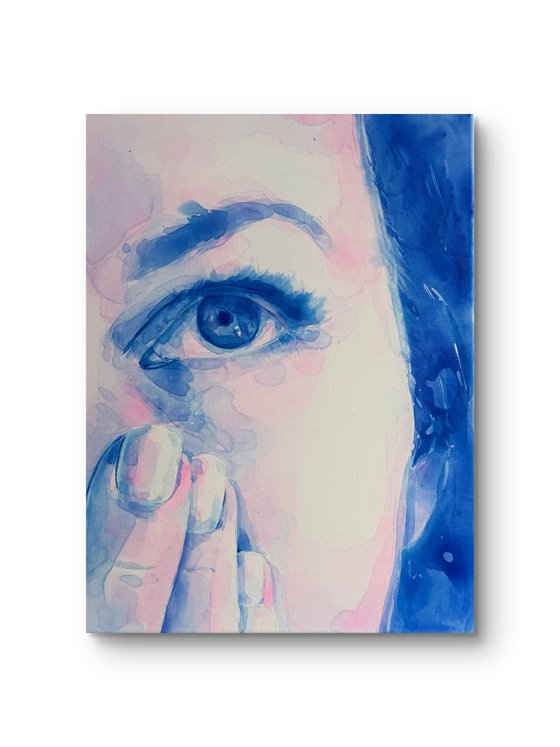 Single visible eye