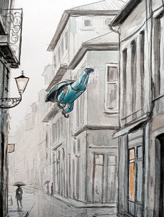 Flying in the rain