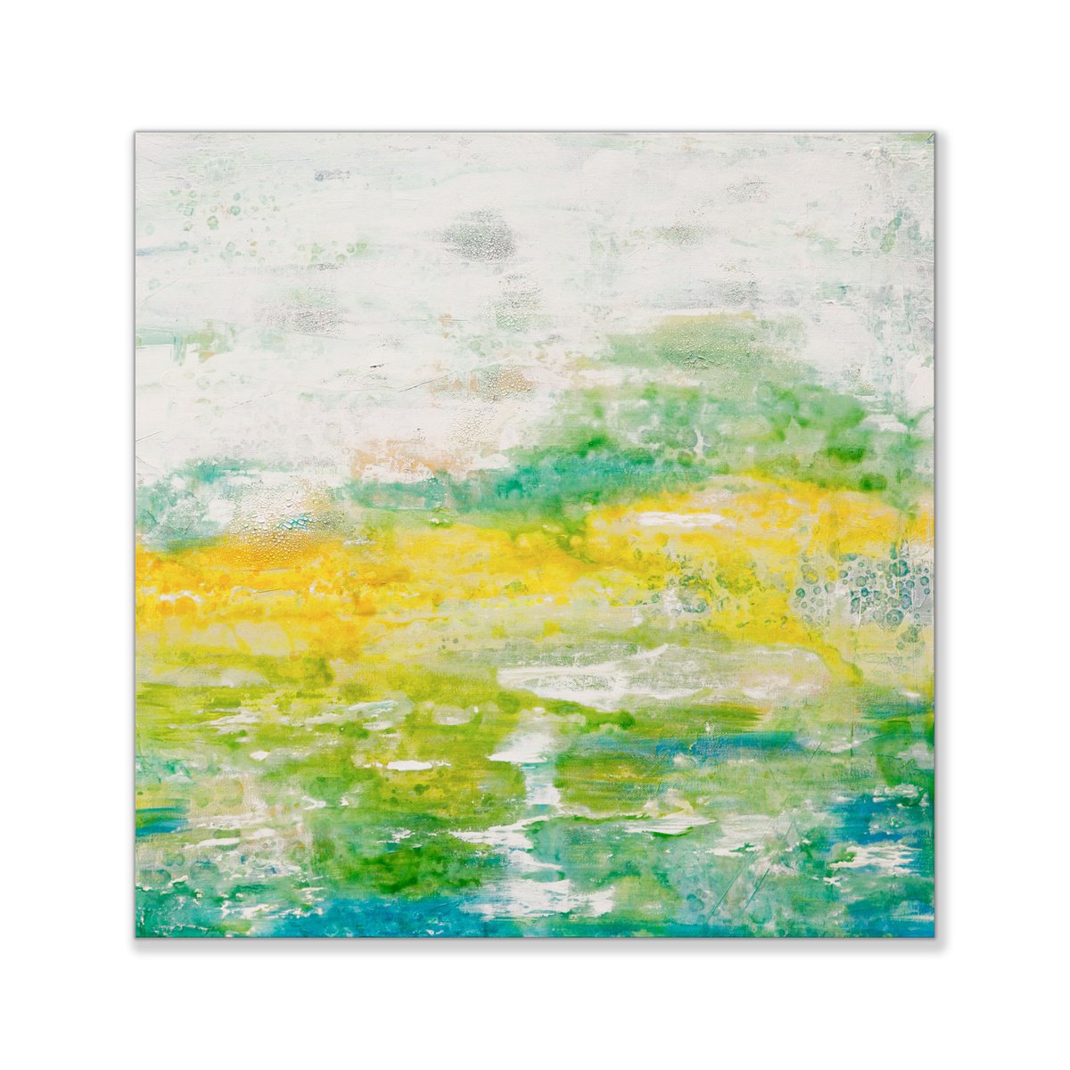 Abstract Painting By Hilary Winfield, 24 X 24, Dreaming Sea, Original Artwork