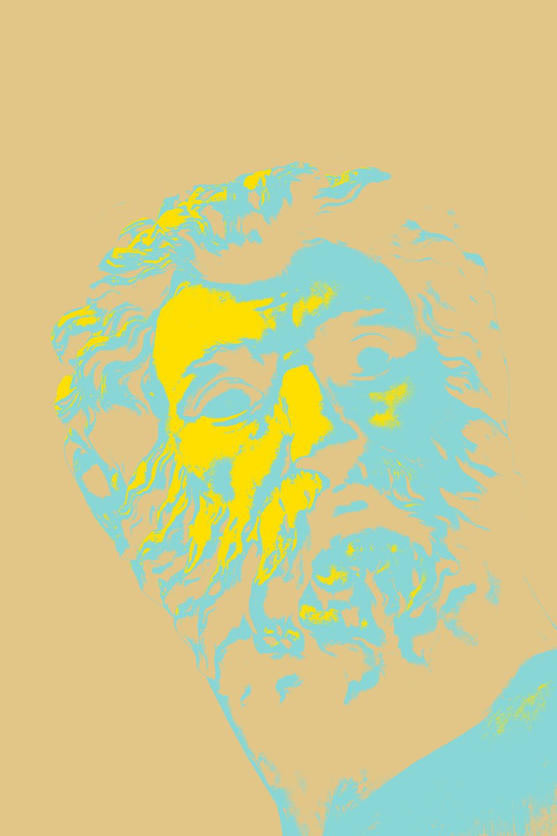 Portrait Print By Mattia Paoli, 39 X 59", Ga#151 Mutated Face Iii, Original Artwork