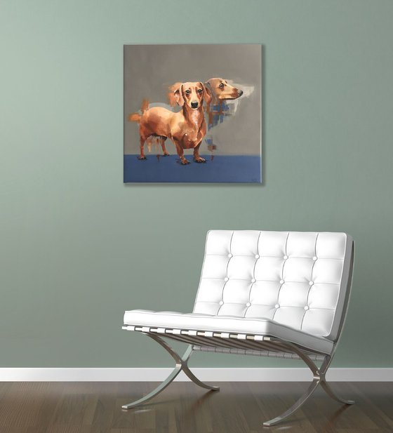 Dachshund Painting