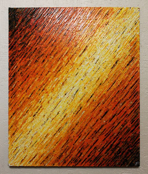 White orange knife texture