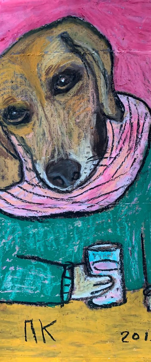 Drinking dog #76 by Pavel Kuragin
